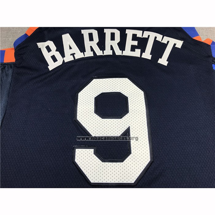 Camiseta New York Knicks RJ Barrett NO 9 Ciudad Edition 2019-20 Azul